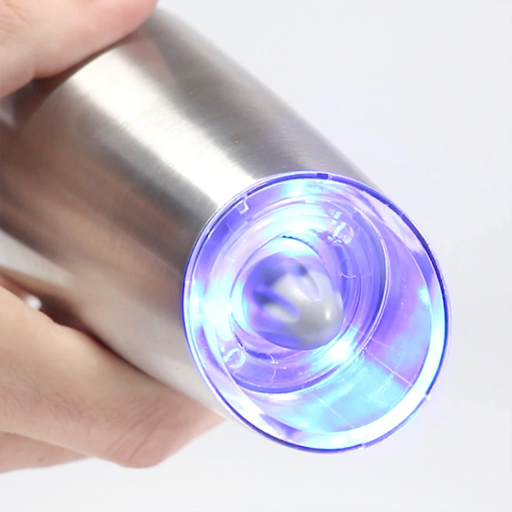 HIKUUI GRAVITY Induction Pepper Grinder Salt Mill With LED Light Kitchen Seasoning Grinding Tool Automatic Mills