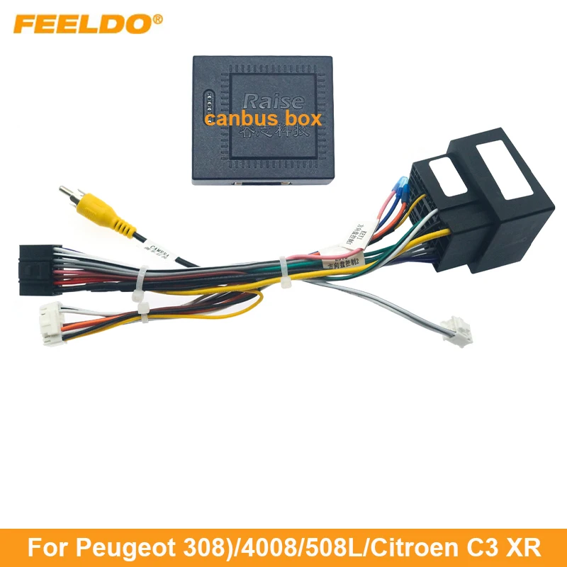 

FEELDO 16-pin Car Android Stereo Wiring Harness For Peugeot 308(2016)/4008(2017)/508L(2019)/Citroen C3 XR(2019)/C5 AIRCROSS