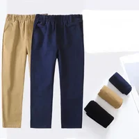 Black Navy Blue Khaki Children's Clothes Long Pants Spring Children's Navy School Uniform Student Suit Pants Boys Girls Clothes 2