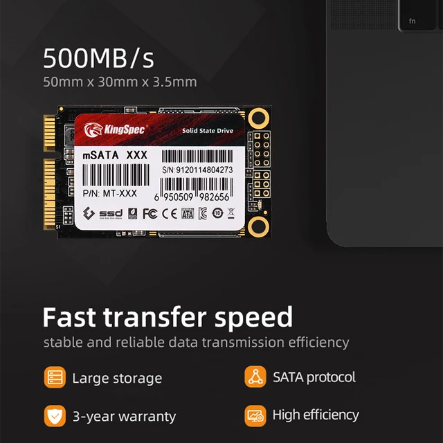 KingSpec mSATA SSD 128gb 256gb 512GB mSATA SSD 1TB 2TB HDD For Desktop 3x5cm Internal Solid State Hard Drive for Hp Laptop 2