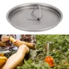 Titanium Cup Lid Camping Pot Lid Gray Mug Lid Lightweight Lid 80/95/120mm Cooking Supplies For Cup Mug Pot Kettle 1