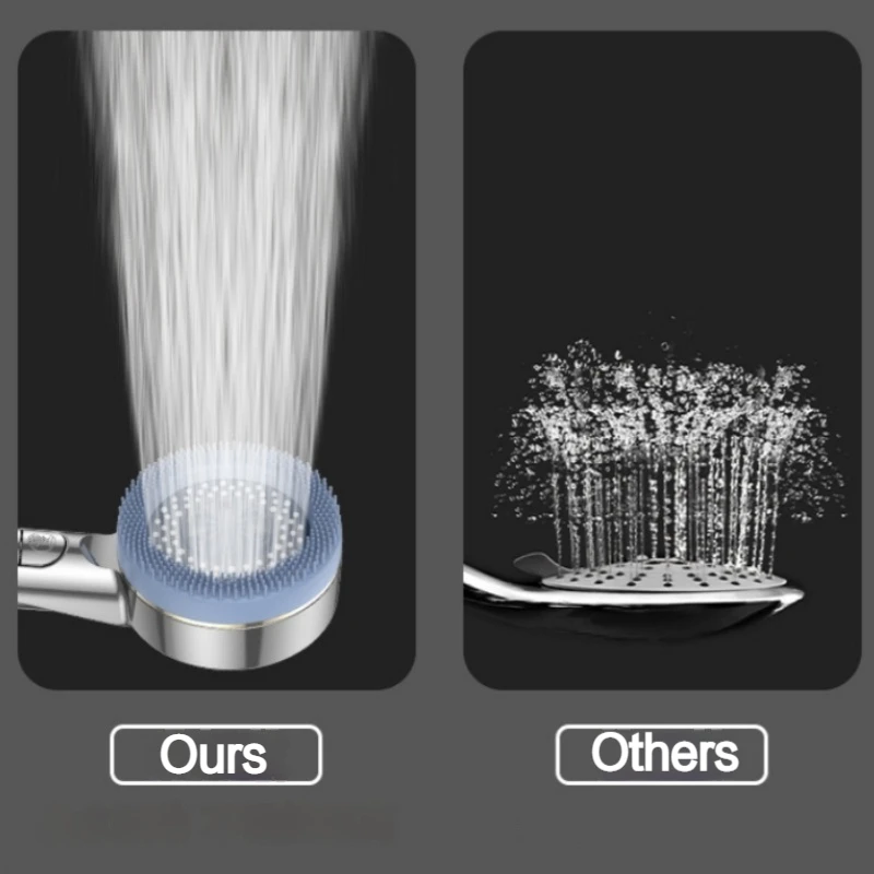 4 Mode Massage Shower Head Adjustable One Key Stop Bathroom Filter High-pressure Water-saving Shower Mixer Nozzles Accessories 5