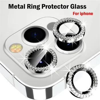 Glitter Diamond Rhinestone Camera Lens Protector for iPhone 17 Air 16 16Pro 15 14 Pro Max Plus 13 12 Mini 11 16Pro 13Pro 12Pro 1