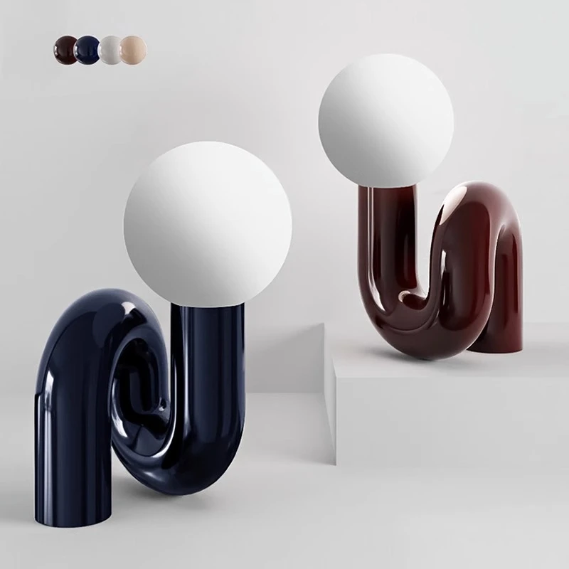 북유럽 포스트모던 모델 책상 램프, 호텔, 어린이 방, 침실, 거실, 미니멀리스트, 크리에이티브 유리 램프, 공부 장식 램프