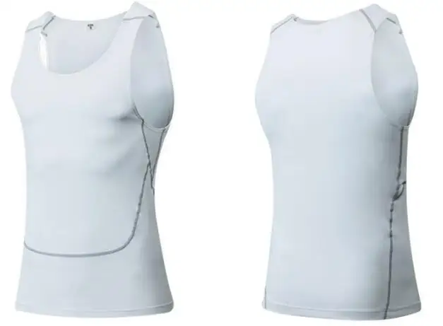 

Мужская компрессионная быстросохнущая футболка для бега, спортивные мужские колготки для фитнеса, спортивные рубашки без рукавов, спортивная одежда для спортзала