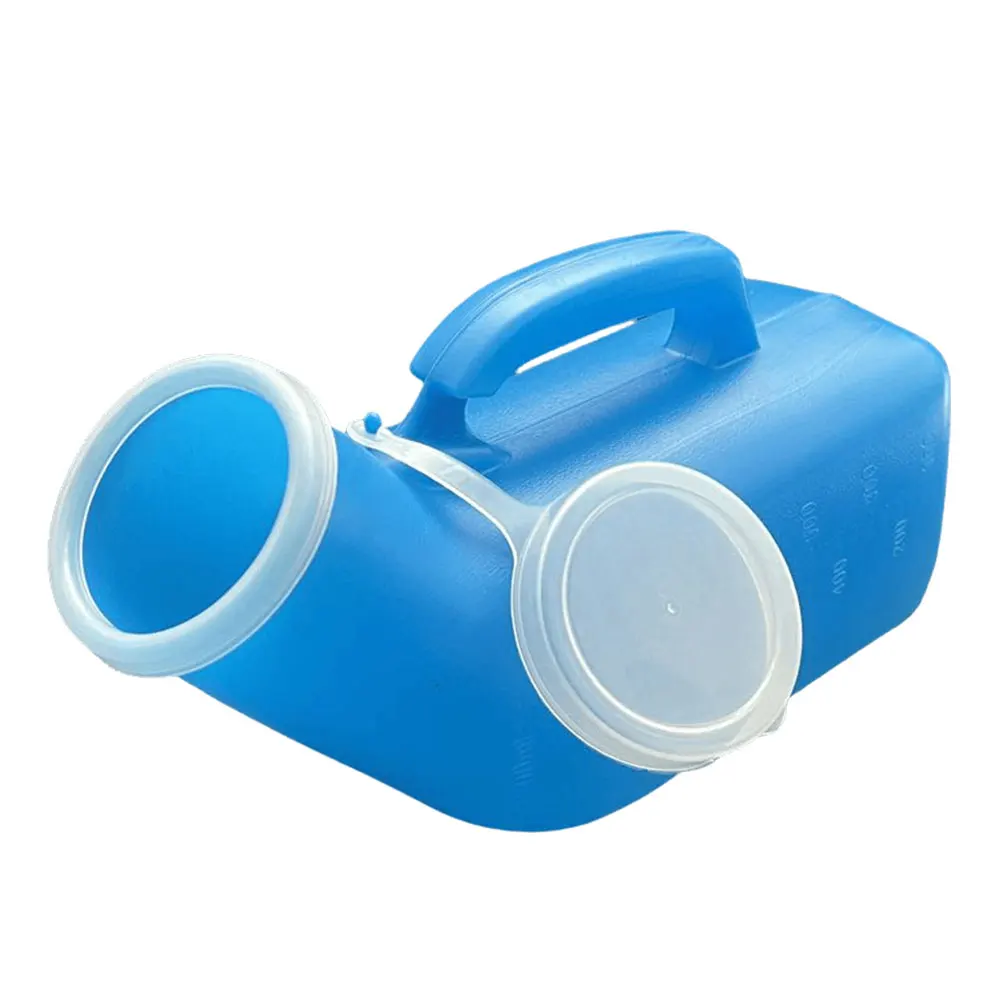 1200ml Pee Container Spill Proof Portable Urinal Plastic Urine Bottle with Lid for Car Elderly and Incontinence