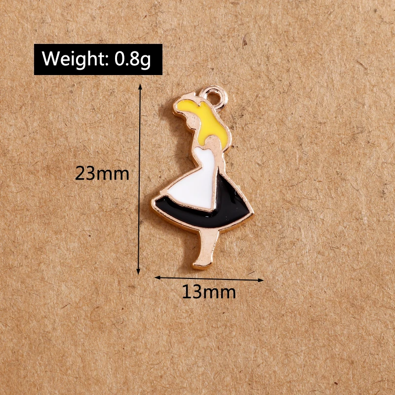 10 stücke Nette Emaille Liebe Herz Charme für Schmuck Machen Tier Katze Blume Charms Anhänger für DIY Halsketten Ohrringe Zubehör – Detail 16