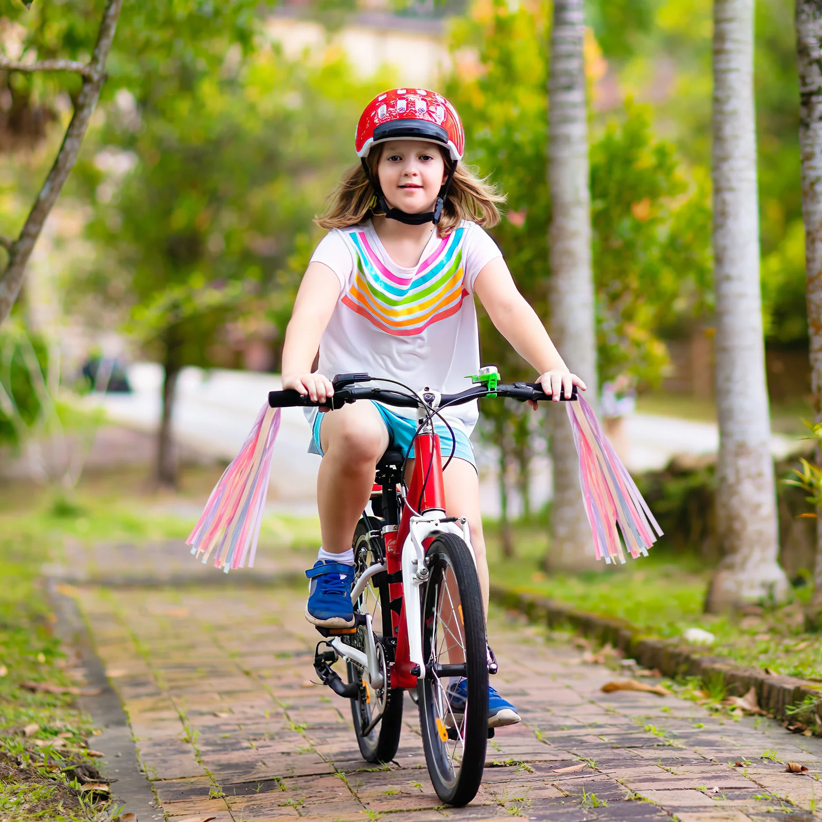 

Childrens Bike Handlebar Streamers Grips Tassels Ribbons Baby Carrier Accessories Kick Scooter Children'S Bicycle Ribbon