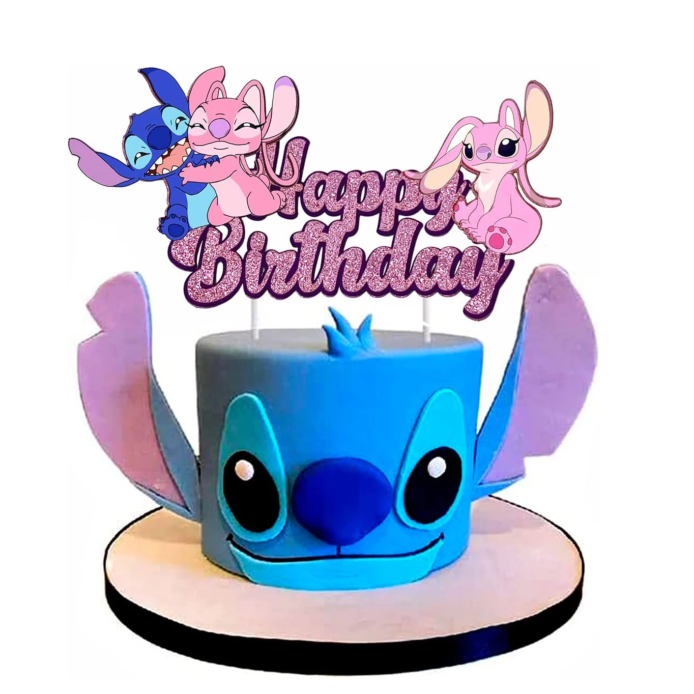 8pcs/set Disney Lilo & Stitch Cake Decor Cake Topper Birthday