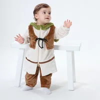 Kawaii Costume pour enfant bébé 0-3 ans mignon vert monstre combinaison hiver chaud Onesie Anime Cosplay Kigurumis tenue 2024 3