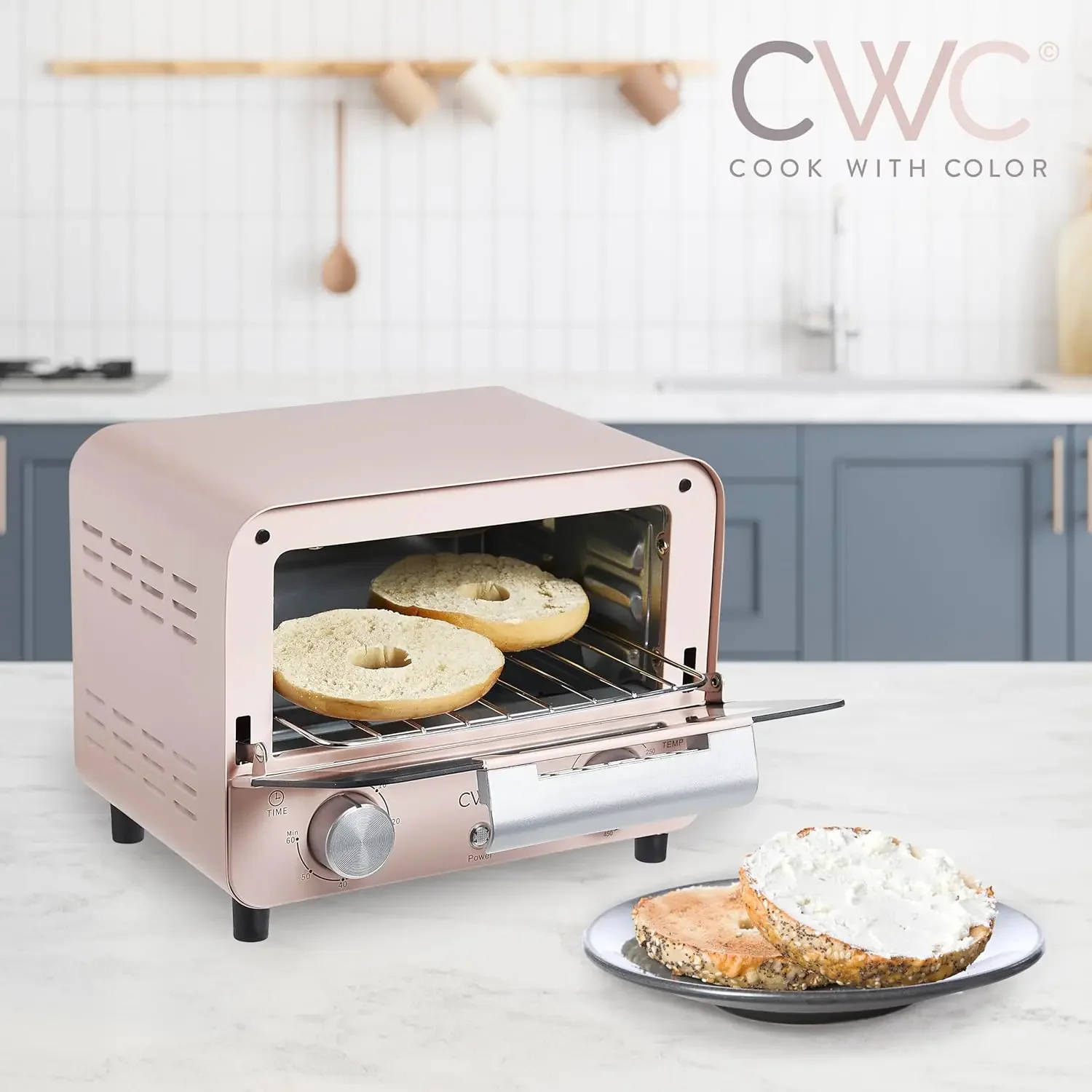 HOT Mini Toaster Oven: 600W Power, Precision Timer, Auto Shutoff, and Culinary Delights Up To 450 Degrees, Pink 5