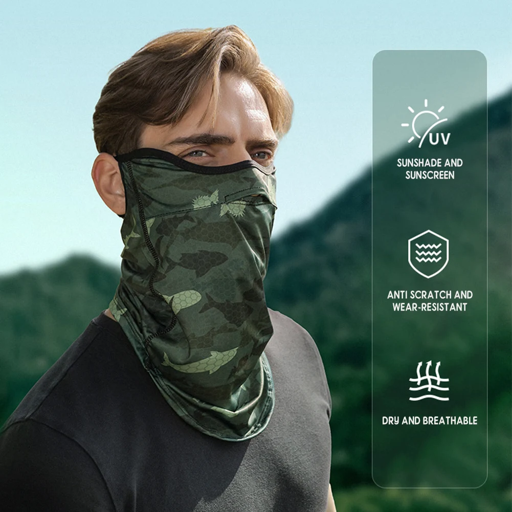 Printed Sun Protection Ear Hanging Mask Personalized Face Protective Cover For Hiking Climbing