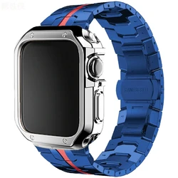 Premium Edelstahl-Uhrenarmband und schützende TPU-Hülle Set