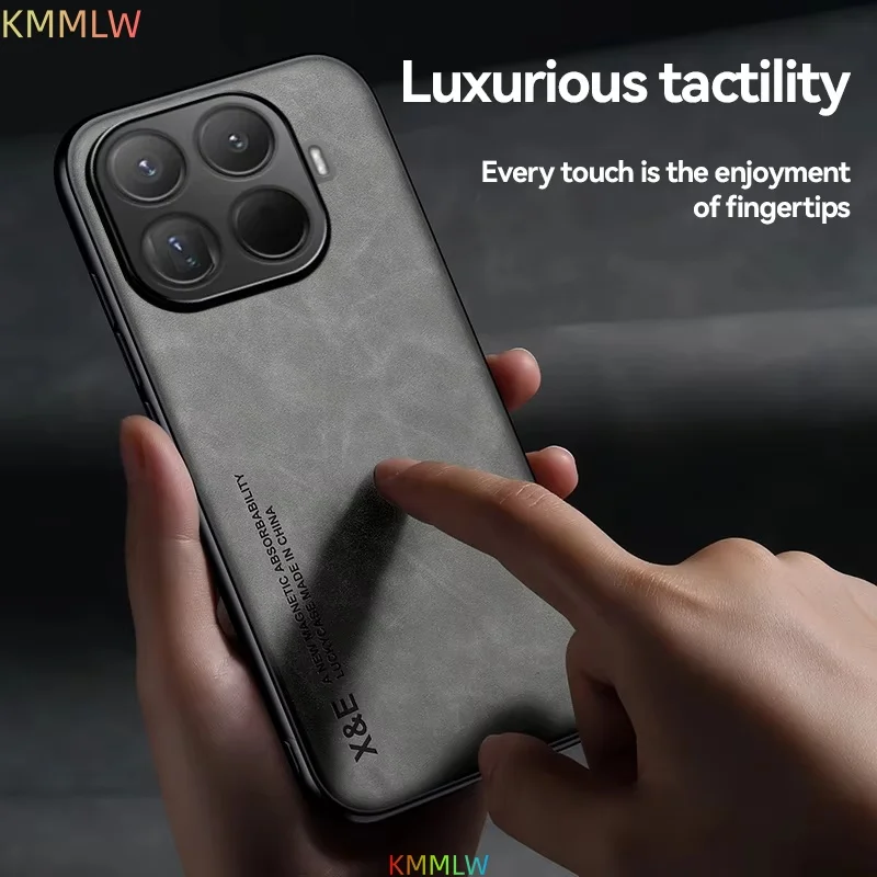 Luxury Leather Case with Metal Plate Support