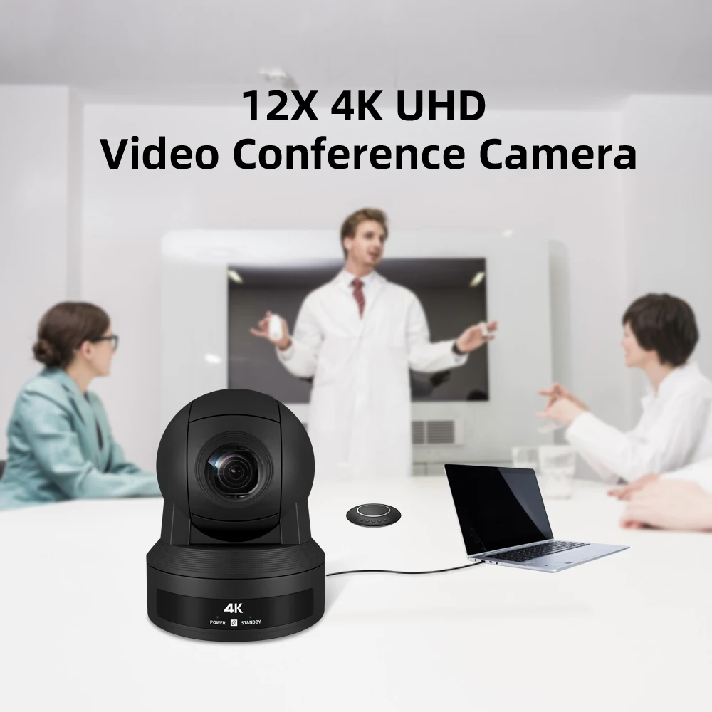 원격 학습 Ptz 1080 60fps Cmos 방송 카메라용 12x 광학 줌 Sdi Cmos 4k 화상 회의 카메라