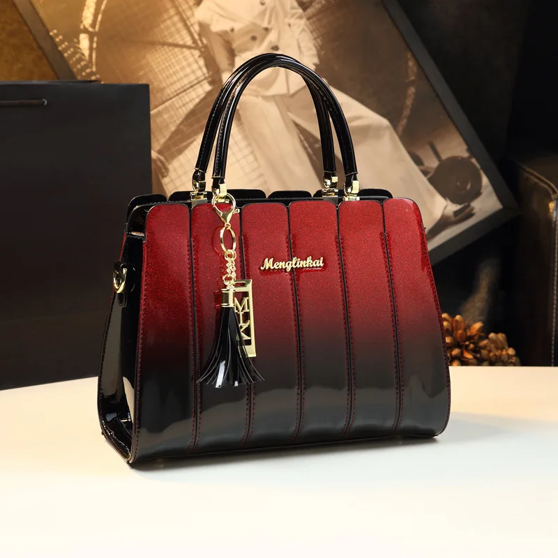 

Glossy Patent Leather Top Handle Purse Satchel Bag Handbags For Women Stylish Handbag Medium Tote Bags Shoulder Bag