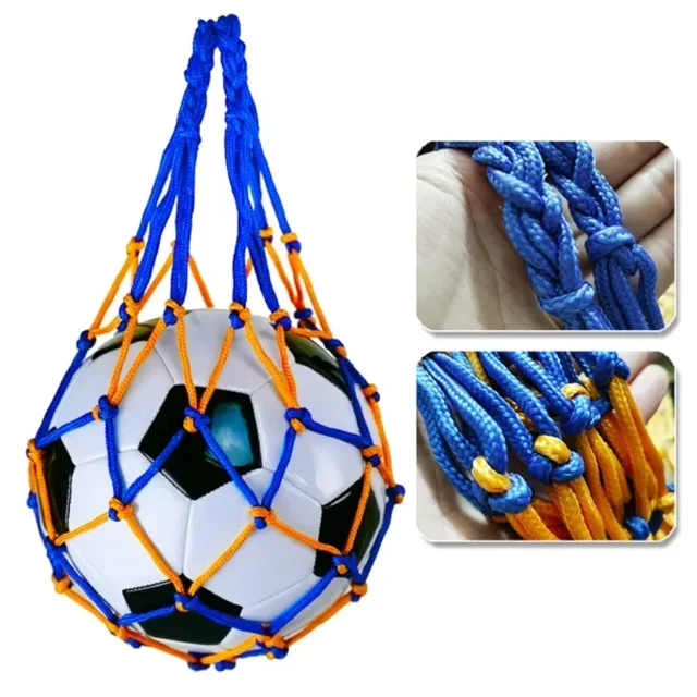 1P Ball Net Bag Basketball Tote Bag Youth Football Net Outdoor Sports Nylon Mesh Storage Ball Type Thickened Net Bag Ball Calcio 3