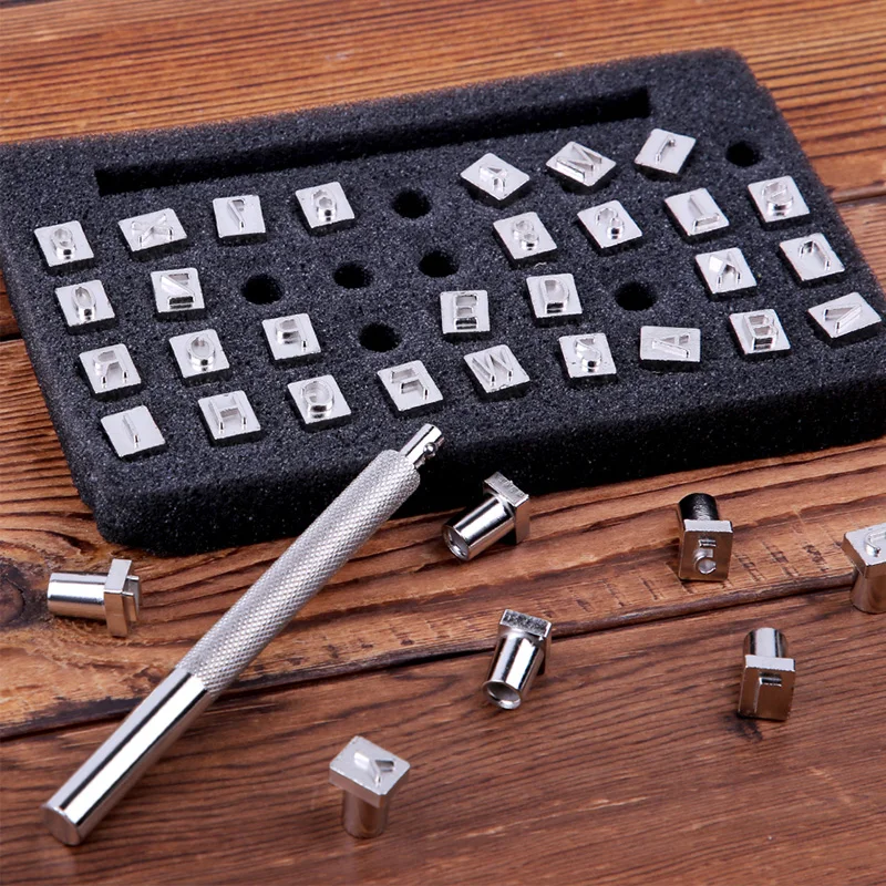 Leather Craft Stamps and Alphabet Number Stamp Set for DIY Leather Craft
