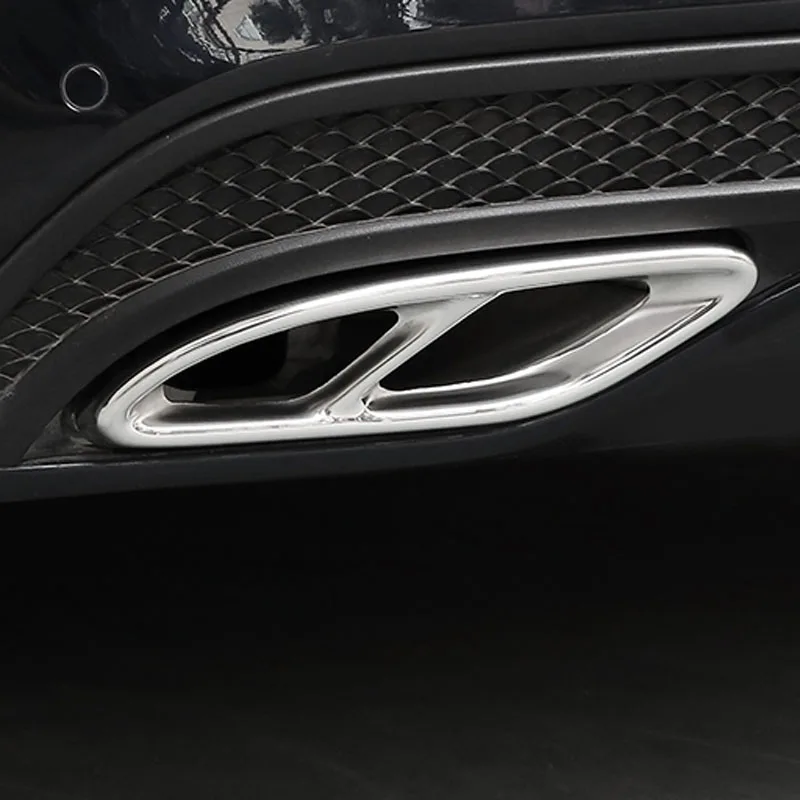 

Car Styling Tail Throat Exhaust Pipe Decoration Cover Sitcker Trim For Mercedes Benz GLE W166 GLS X166 Interior Auto Accessories