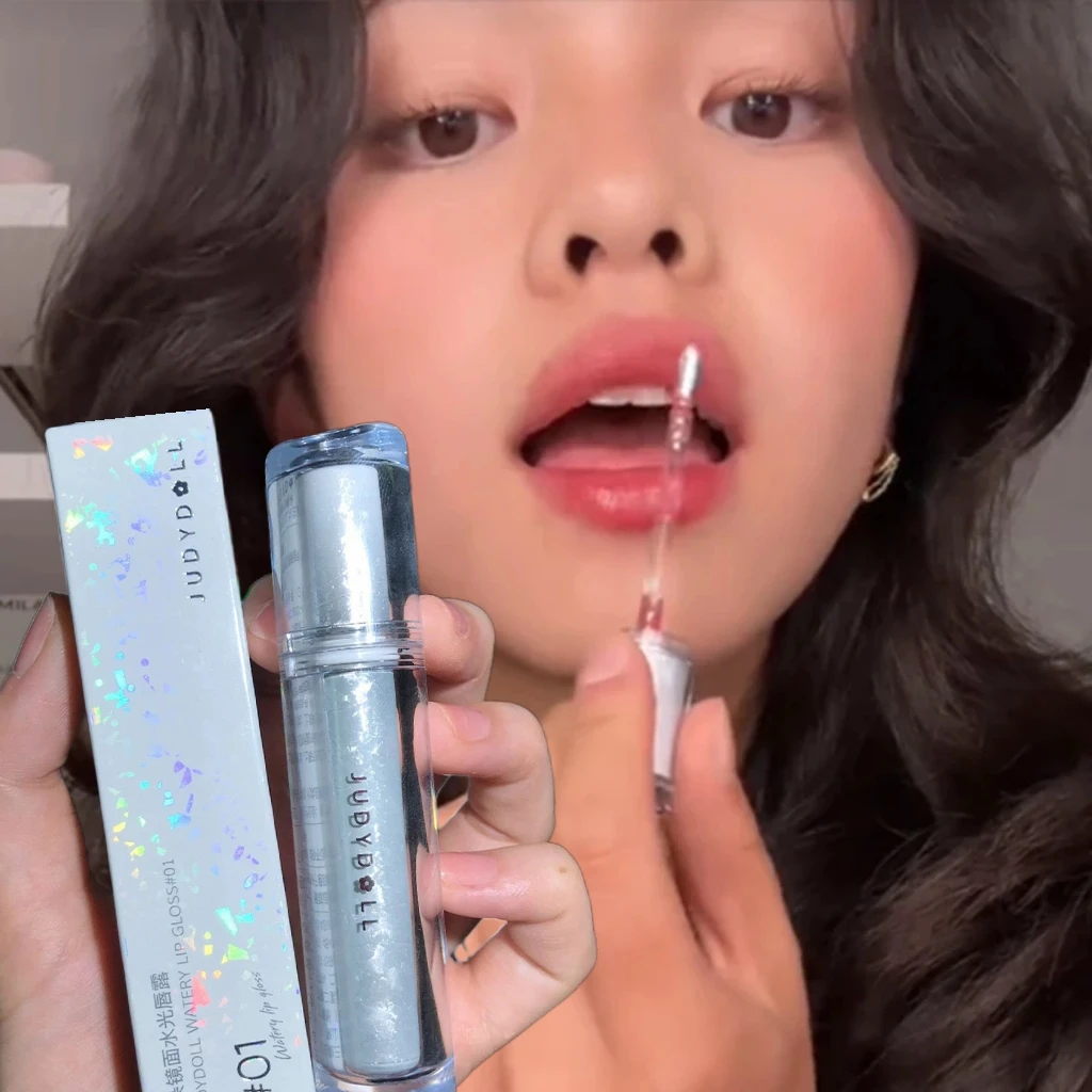 Judydoll Jelly Mirror Lip Glaze Natural Moisturizing DuDu Lip Nude Gloss Lasting Water-light Lipstick Makeup Cosmetics