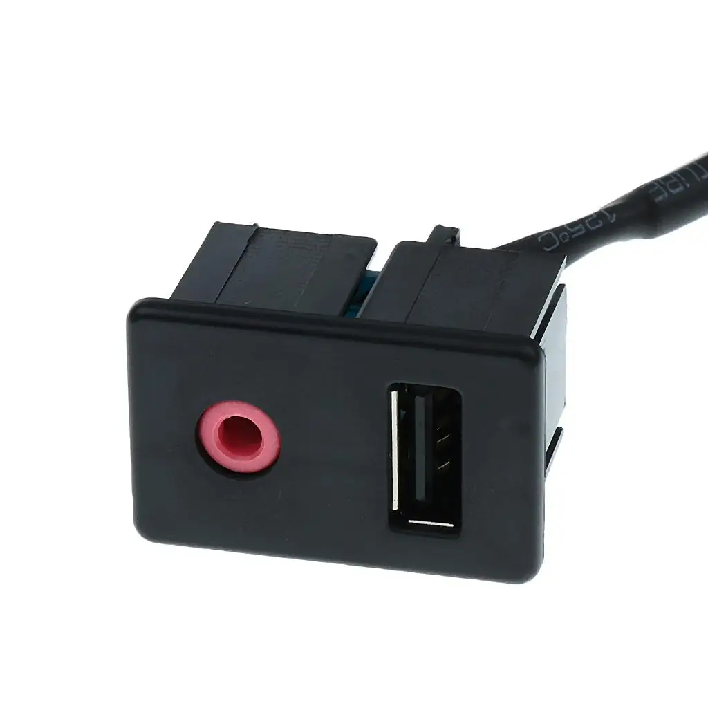 차량용 USB AUX 연장 케이블 데이터 전송 및 패널 마운트용 고품질 3.5mm 오디오 리드