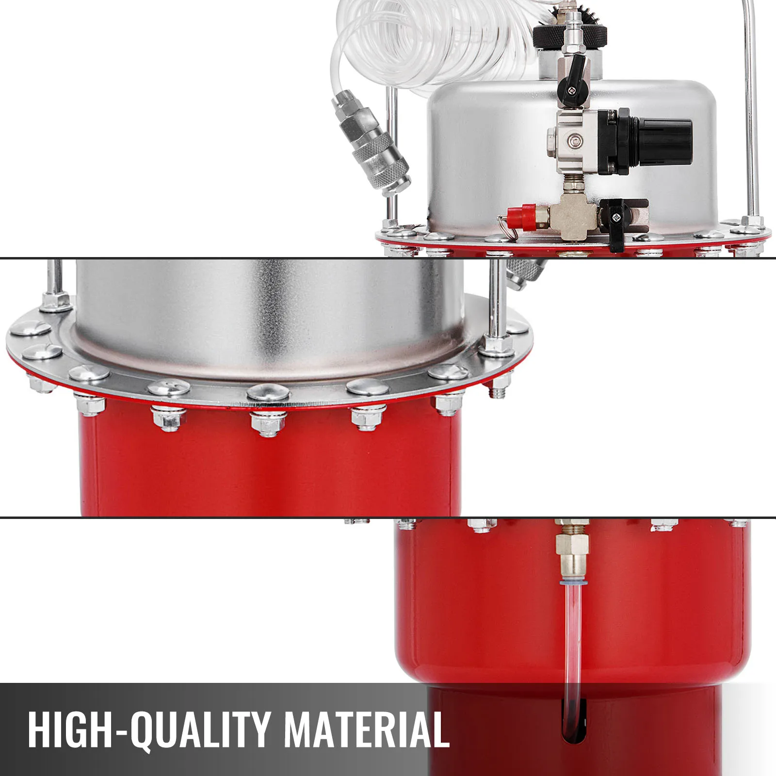 SucceBuy Pneumatic Air Pressure Bleeder, Brake Pressure Bleeding Tool Portable Brake Clutch Bleeder Valve System Kit for Garage