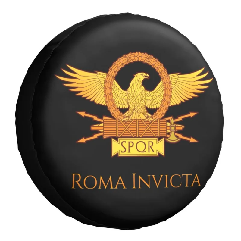 

SPQR Spare Wheel Tire Cover Universal for Toyota RAV4 Prado Roman Gladiator Imperial Golden Eagle Empire Army Jeep RV SUV Camper