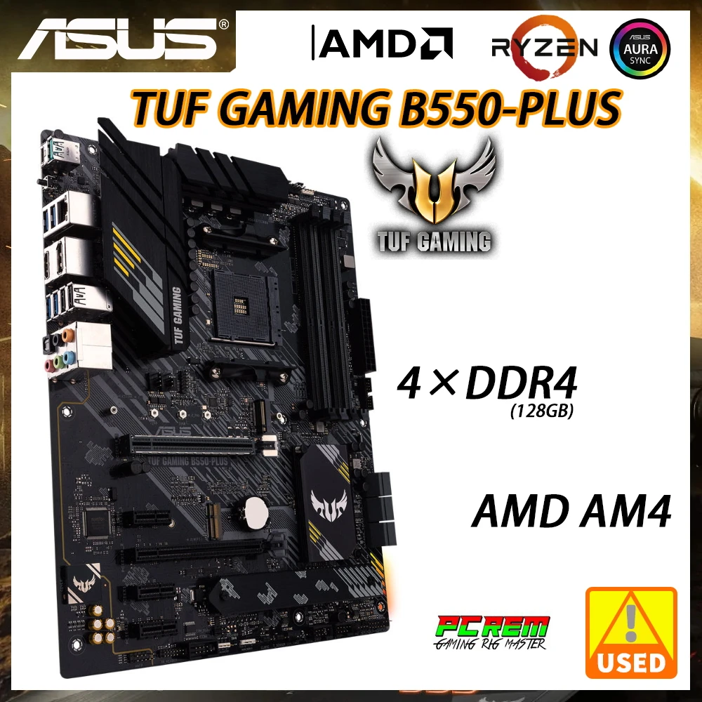 ASUS TUF GAMING B550 PLUS AMD B550 소켓 AM4 (Ryzen AM4) 마이크로 ATX 하드 코어