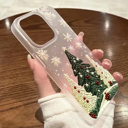 Festive Christmas Tree Print Phone Case Cover for iPhone 12 Mini (1)