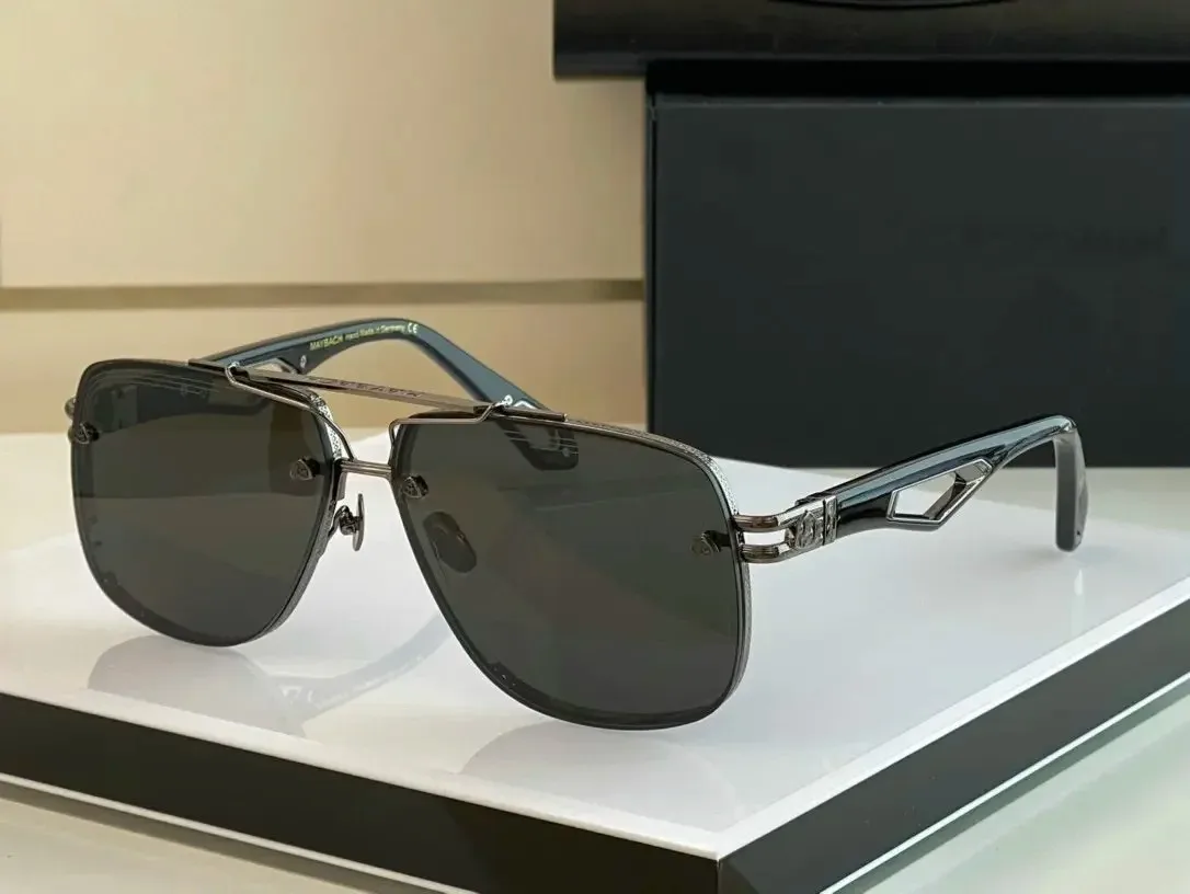 Men The King Ii Sunglasses Hd Inner Plated Blue Film Lenses Retro Brand