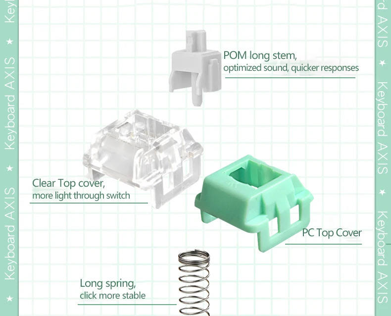 KTT Cabbage Tofu Switch Linear 45g MX switch for mechanical keyboard 8