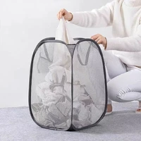 Mesh Pop-up Laundry Basket, Laundry Basket, Foldable Dirty Clothes Storage Basket, Large Capacity Storage Basket 3