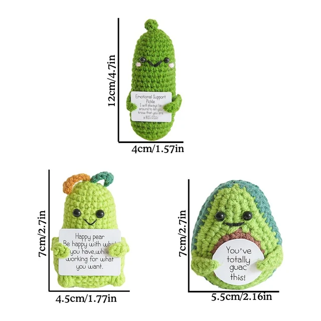 Cute Handmade Wool Crochet Fruit Vegetable Doll Ornaments Yarn Knitting  Christmas Home Decoration Knitting Toy Funny Gifts - AliExpress