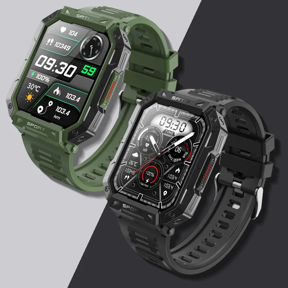 

2023 New F307 Military Fitness Sport Smart Watch For Men Bluetooth Call Heart Rate Blood Oxygen Pressure Monitoring Smartwatch