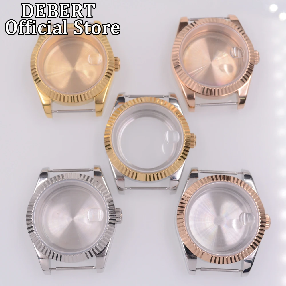 

DEBERT 36mm/40mm Sapphire Glass Watch Case Fit For NH35 NH36 ETA2824 2836 PT5000 Miyota8215 821A Mingzhu DG2813 3804 Movement