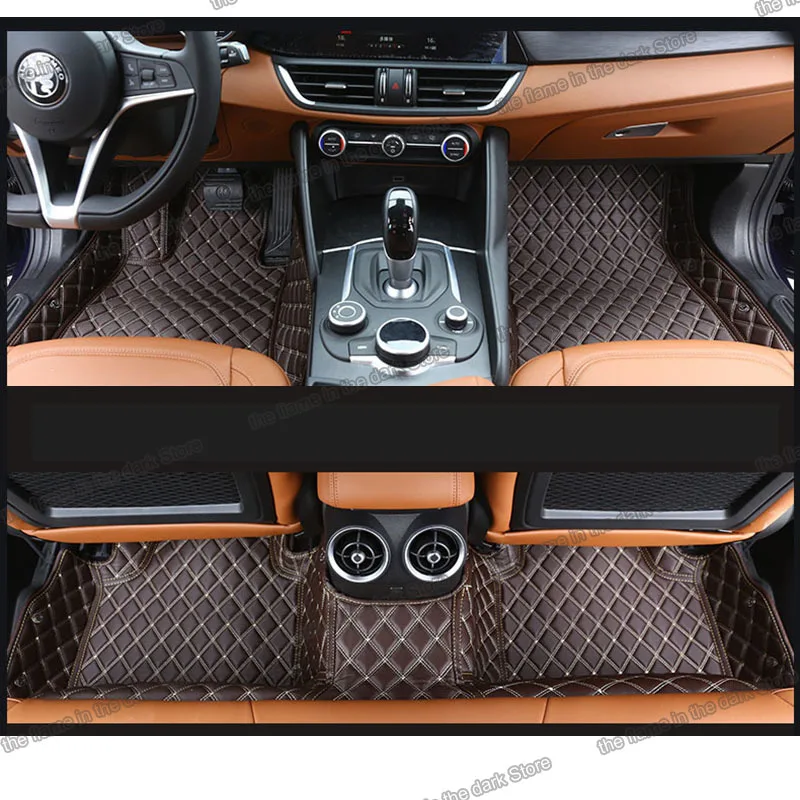 

Кожаные автомобильные коврики, ковер для Alfa Romeo Giulia 2015 2016 2017 2018 2019 2020 2021 2022, аксессуары для интерьера автомобиля, спорт