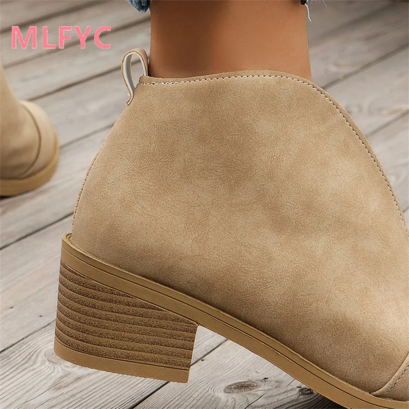 Women New Foreign Trade Large Size Female Shoes European and American Fashion Versatile Personalized Fashion Boots Mujer Shoes