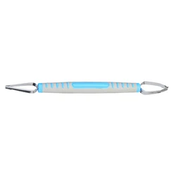 DIY Plastic Handle Double Head Pottery Texture and Clay Carving Tool (D)