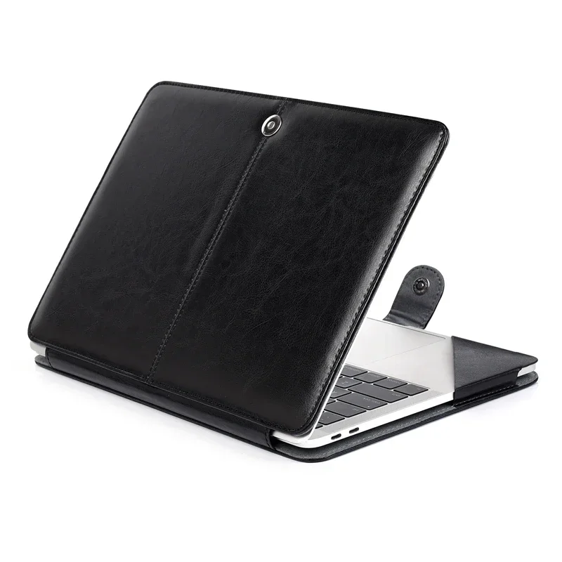 Elegant Leather Laptop Bag Case - Premium Folio Sleeve Carrying Cover Accessories