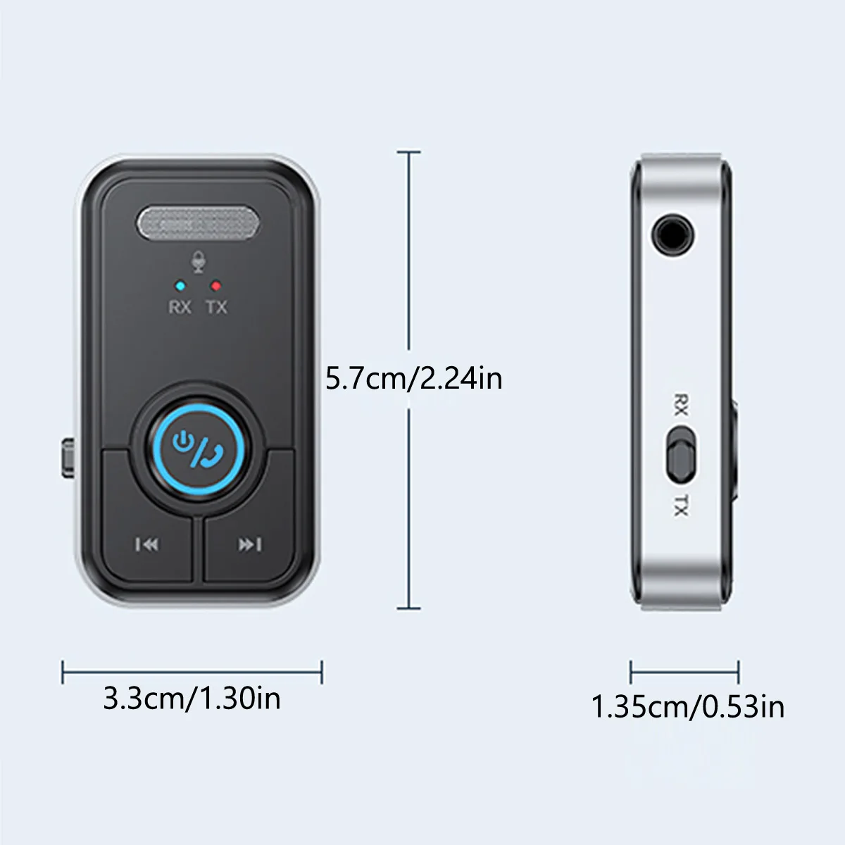 Wireless Handsfree Kit Car Receiver Adapter 3.5mm AUX 2 in 1 Transmitter Receiver Lossless MP3 Player