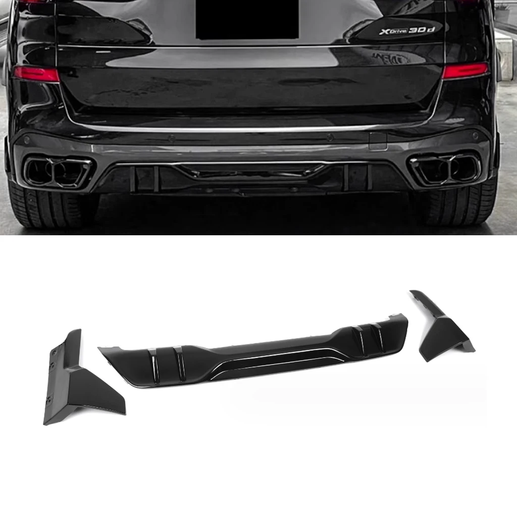 

Glossy black Car Rear Bumper Lip Diffuser Spoiler Splitters Guard Body Kit Tuning For BMW X5 G05 LCI M Sport 2023 2024