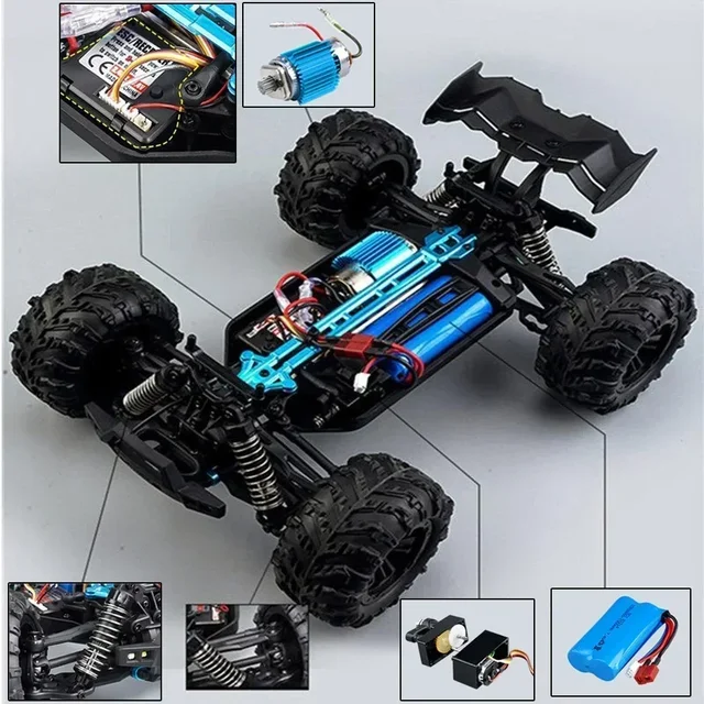 2024 New 1:16 Scale Large RC Cars 50km/h High Speed RC Cars Toys for Boys Remote Control Car 2.4G 4WD Off Road Monster Truck 3