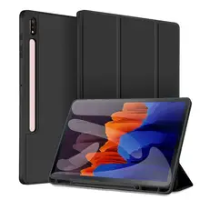 

For Samsung Galaxy Tab Samsung Galaxy Tab S7 FE 12.4 inch 2021 SM-T730/T733/T736 Tablet Case Custer Fold Stand Bracket with Pen