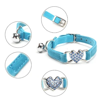 Velvet Heart Charm Cat Collar 5