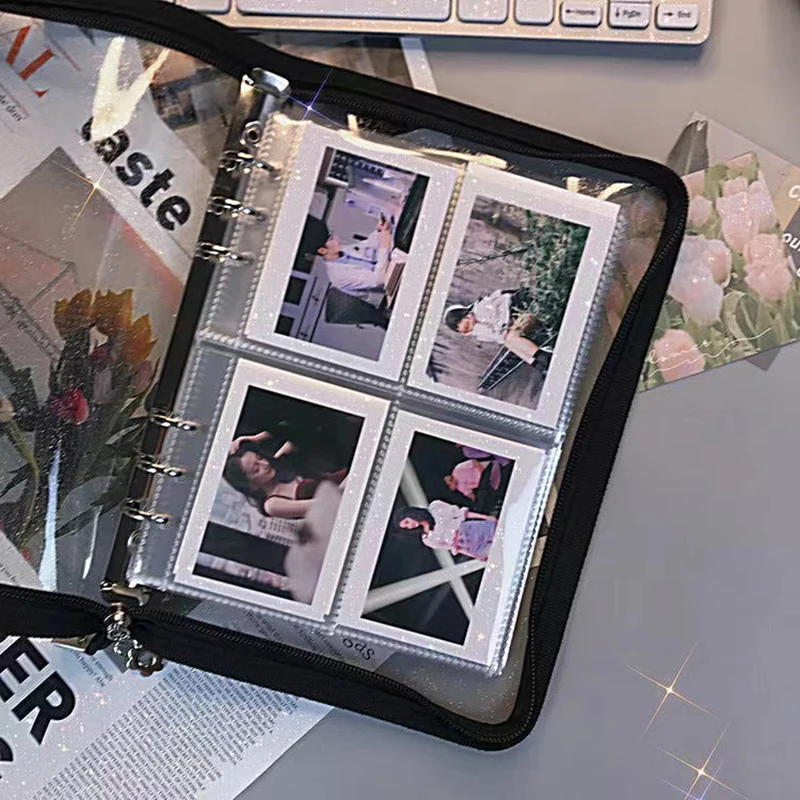 PLRBOK A4 Clear 10 Pack Photo Album Refill Pages Protector 4 Holes Mu