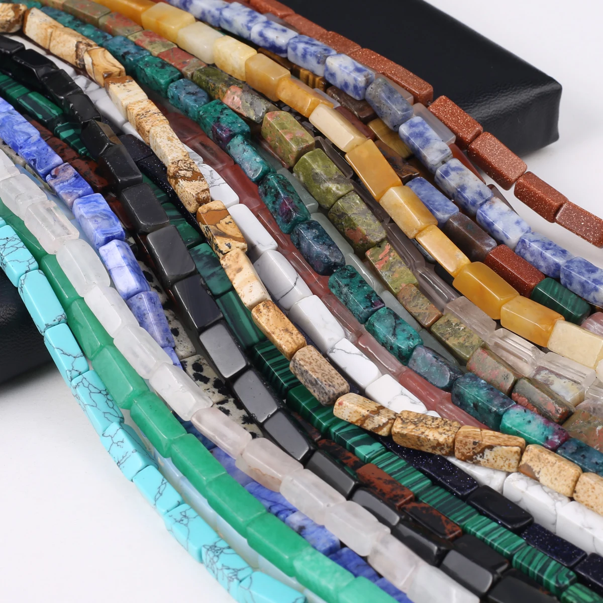 

Rectangle Rose Crystal Tiger Eye Agate Beads Natural Stone Beads Jewelry Production DIY Necklace Earrings Bracelet Accessories