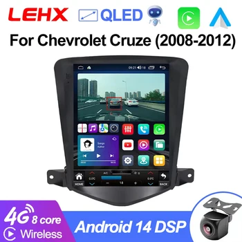 LEHX Pro 8Core 4G Android 14 Radio de coche Multimedia para Chevrolet Cruze J300 2008-2012 estilo Tesla Carplay Auto 2 din estéreo GPS 1