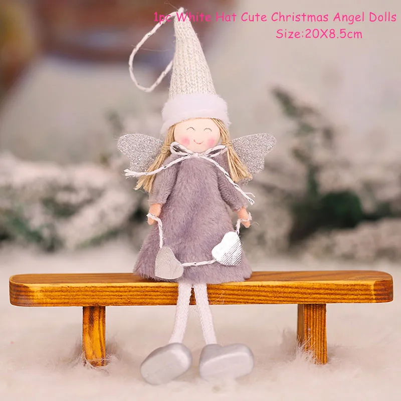 thumbnail image 1 of Muñeco de ángel rosa lindo, regalo de Año Nuevo 2023, adorno para árbol de Navidad, decoración navideña para el hogar, niños, decoración de Navidad 2022, 1 of 5