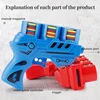 Soft Bullet Toy Gun Children's Flying Gun Toy Safety EVA Soft Bullet Foam Disc Launcher Gun Parent-Child Interaction Games Toys 4