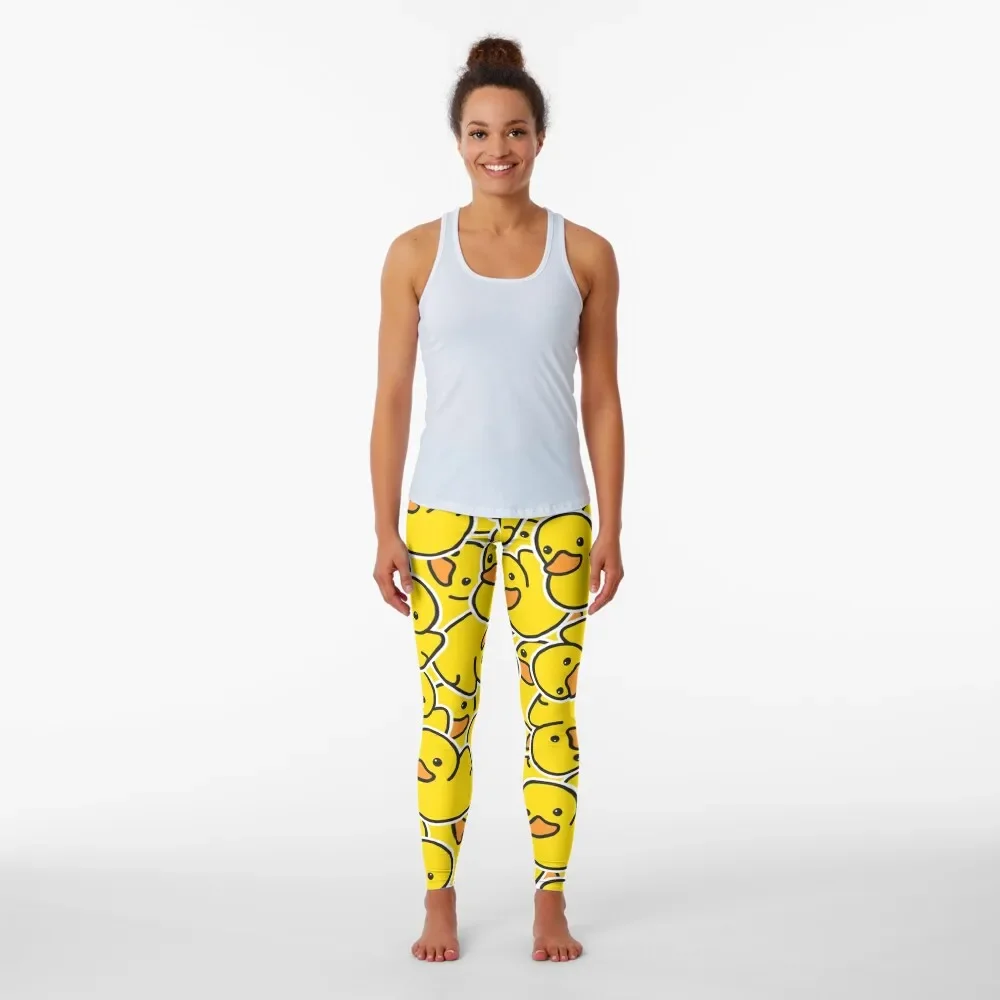 Yellow Classic Rubber Duck Leggings high waist gym sportswear woman sports for push up Womens Leggings